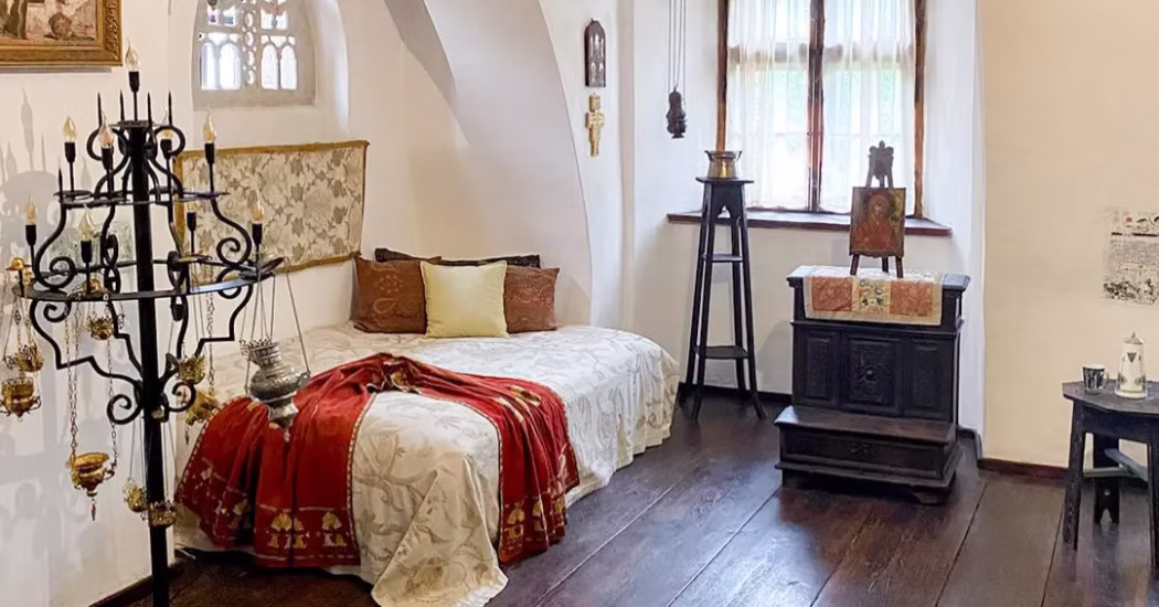 The beautiful interior of Bran Castle. 